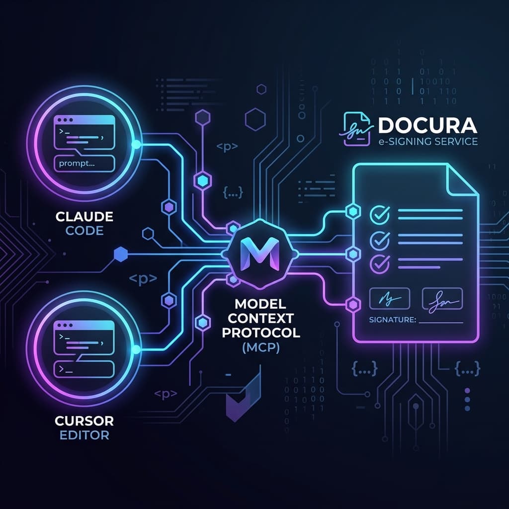 AI-Native E-Signing: Control Docura from Claude Code and Cursor